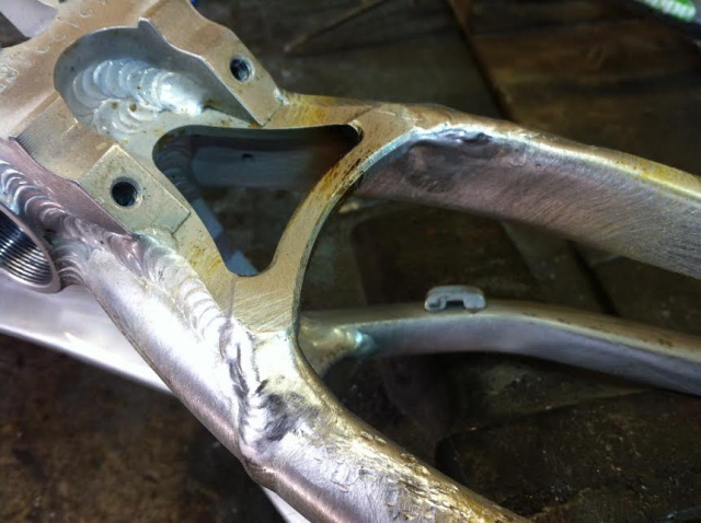 Aluminium bike frame welding repair and strengthening