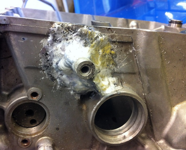 Aluminium motorcycle engine casing welding repairs