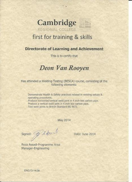Qualified coded pipe and structural welding qualifications